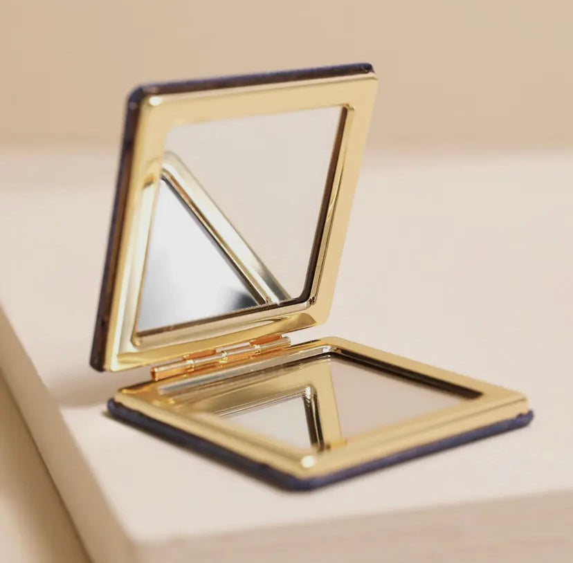 Blue Starry Night Compact Mirror