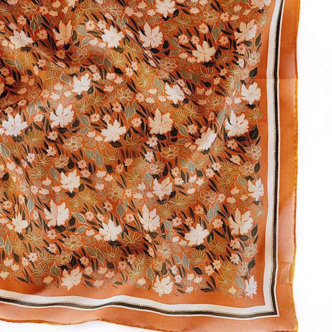 Botanical Garden Floral Silk Scarf