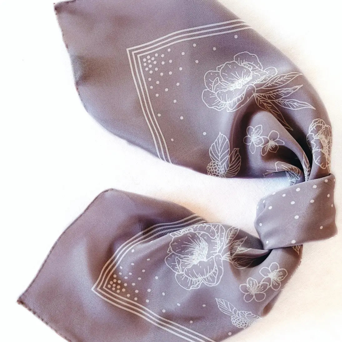 Classic Lavender Floral Silk Scard