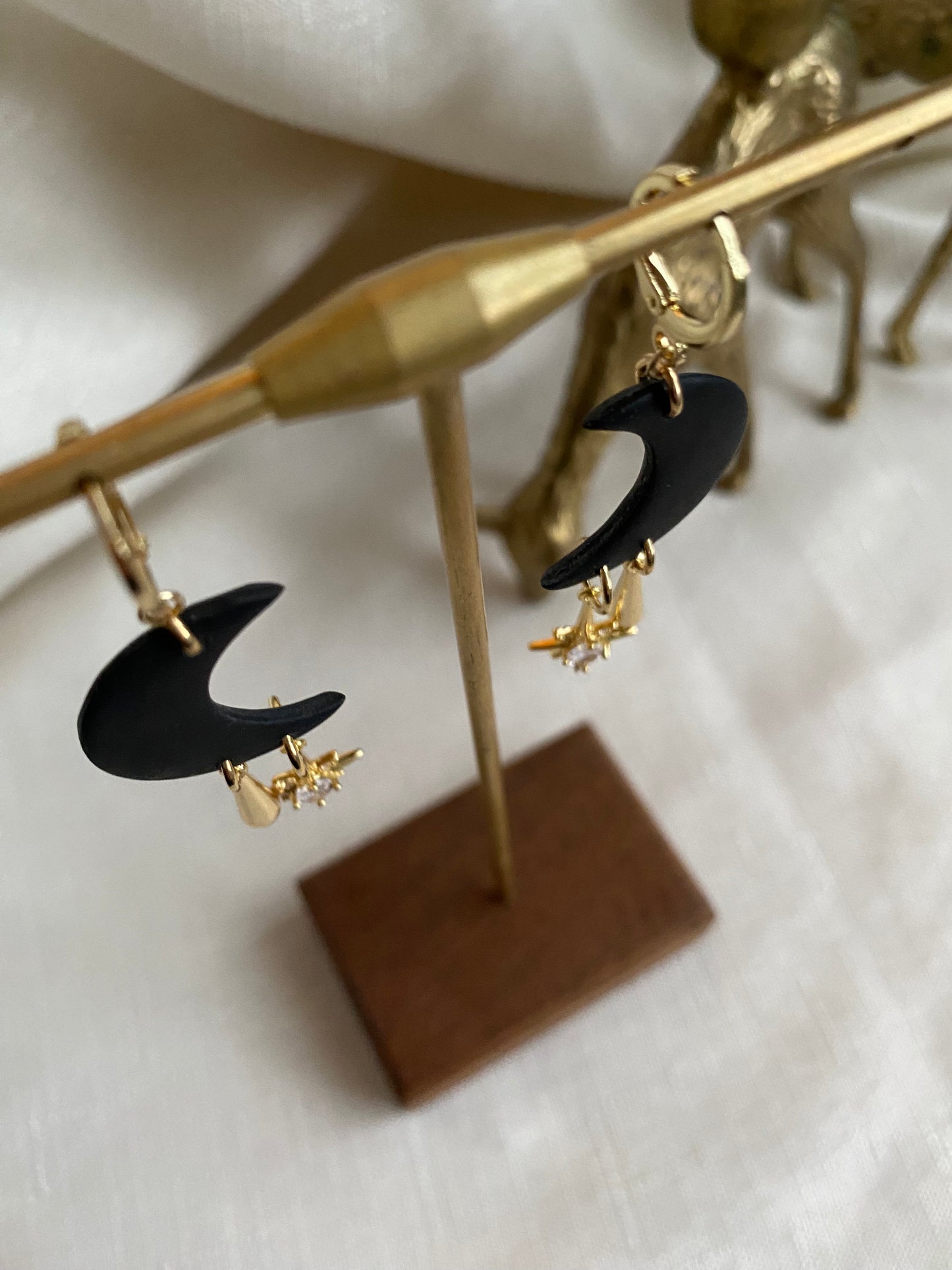 The Witching Hour Clay Moon Earrings