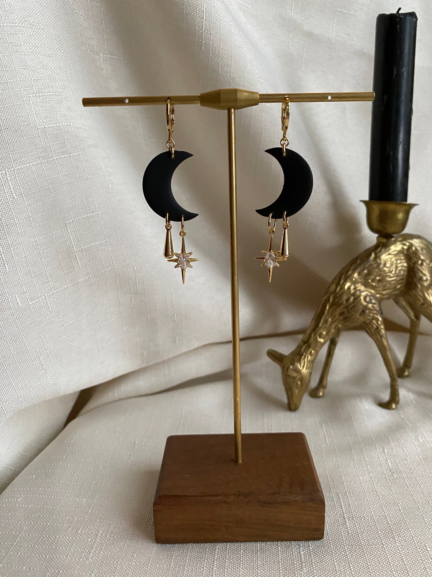 The Witching Hour Clay Moon Earrings