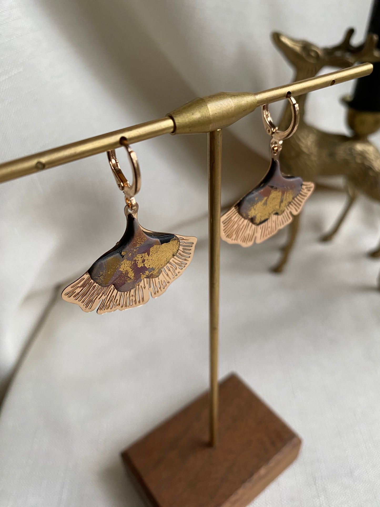 Gingko Clay Earrings