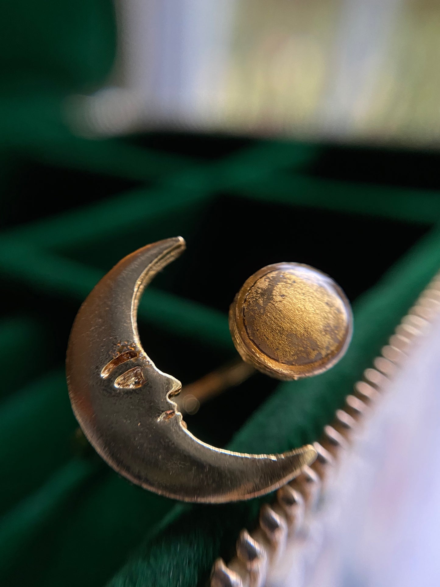 Crescent Moon Adjustable Gold Ring