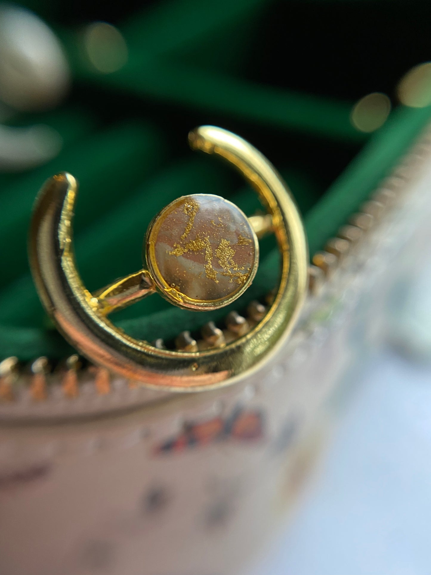 Horseshoe Moon Adjustable Gold Ring