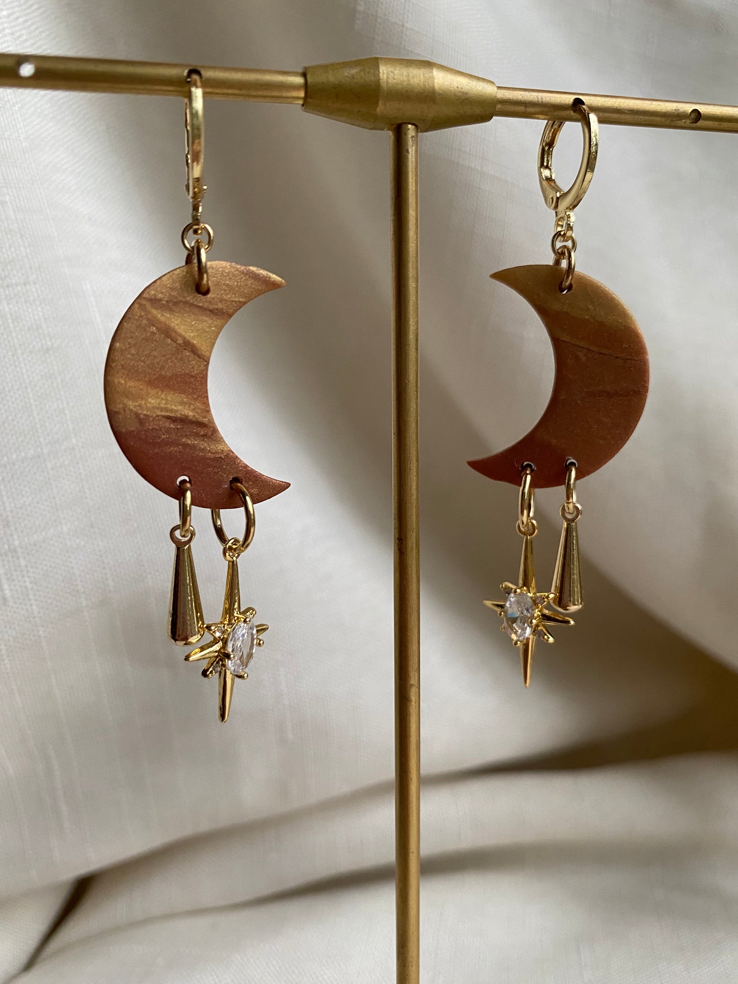 The Witching Hour Clay Moon Earrings