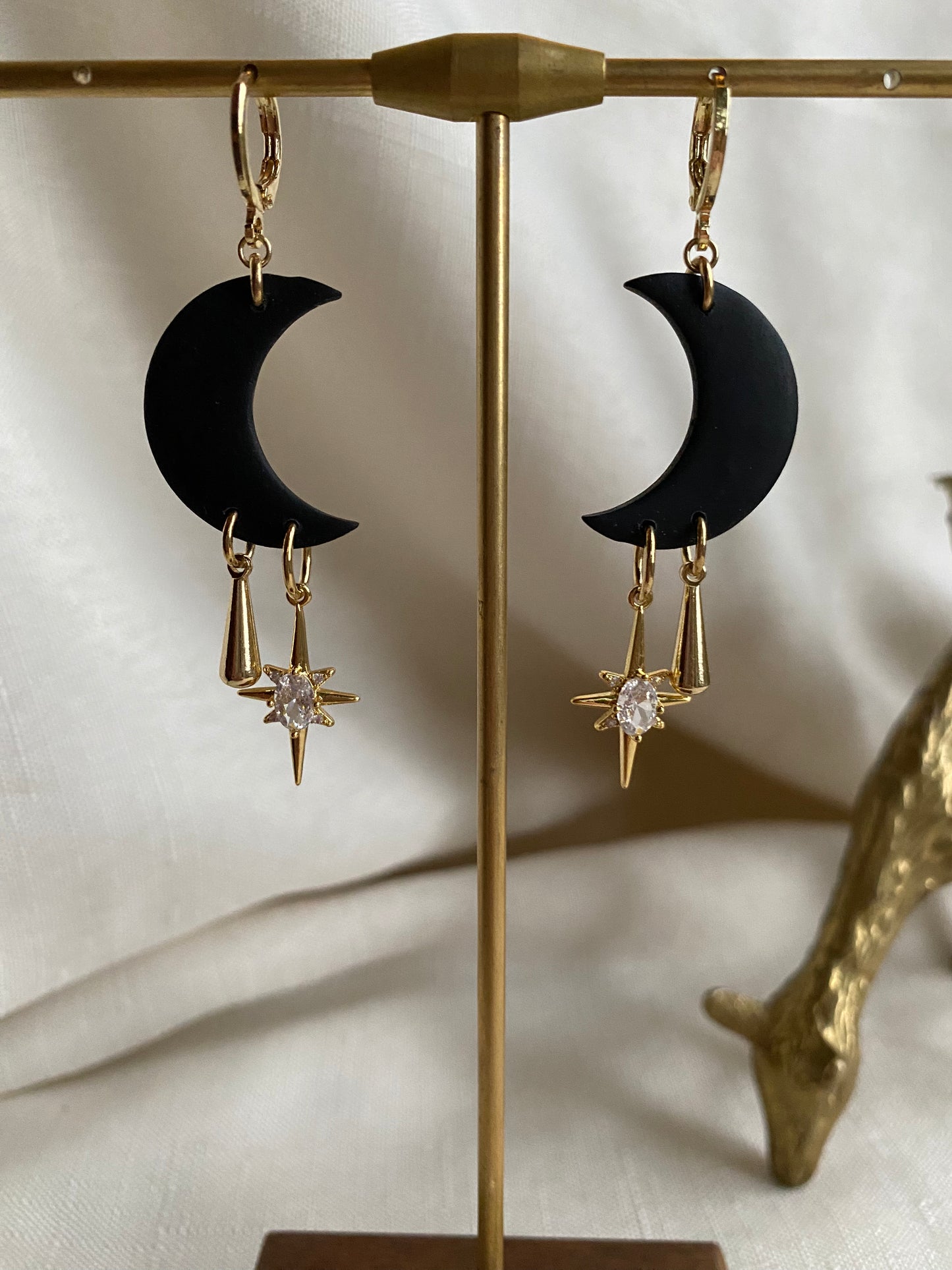 The Witching Hour Clay Moon Earrings