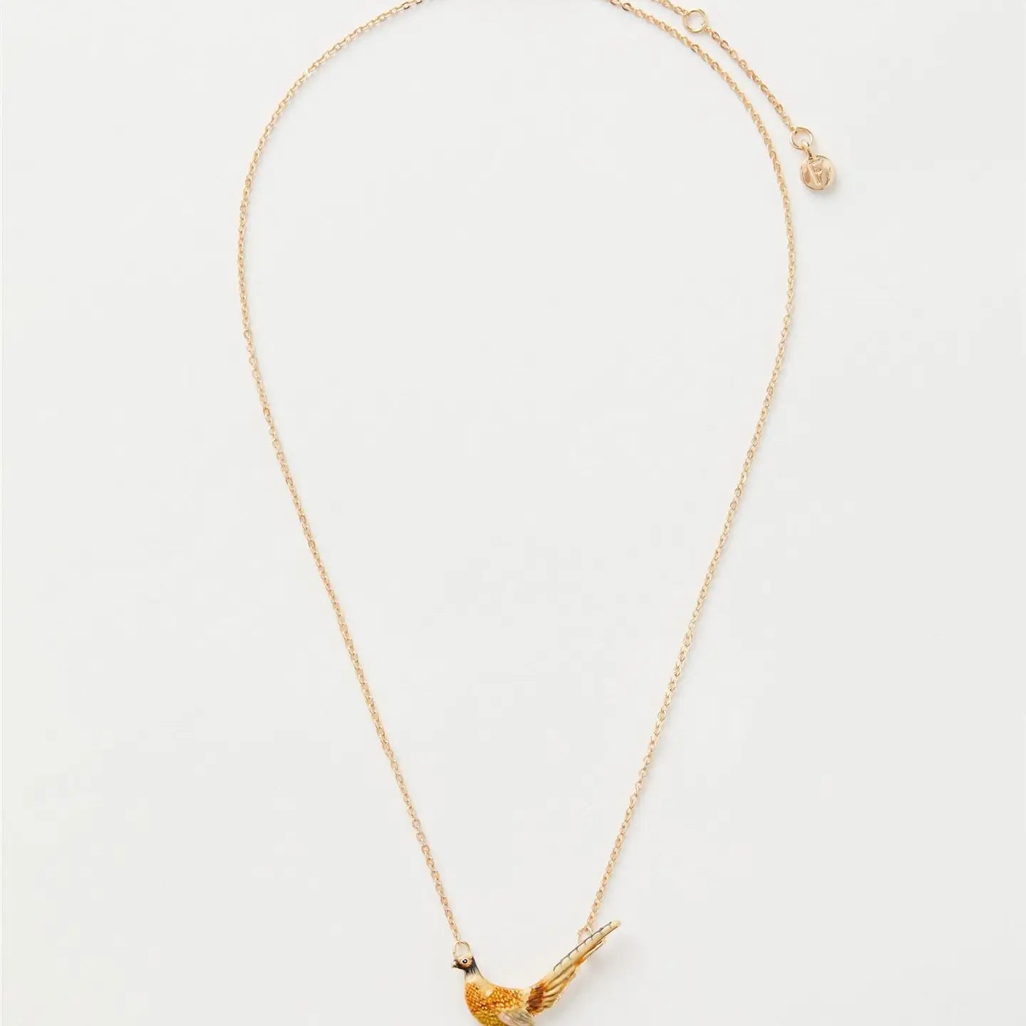 Enamel Pheasant Short Necklace