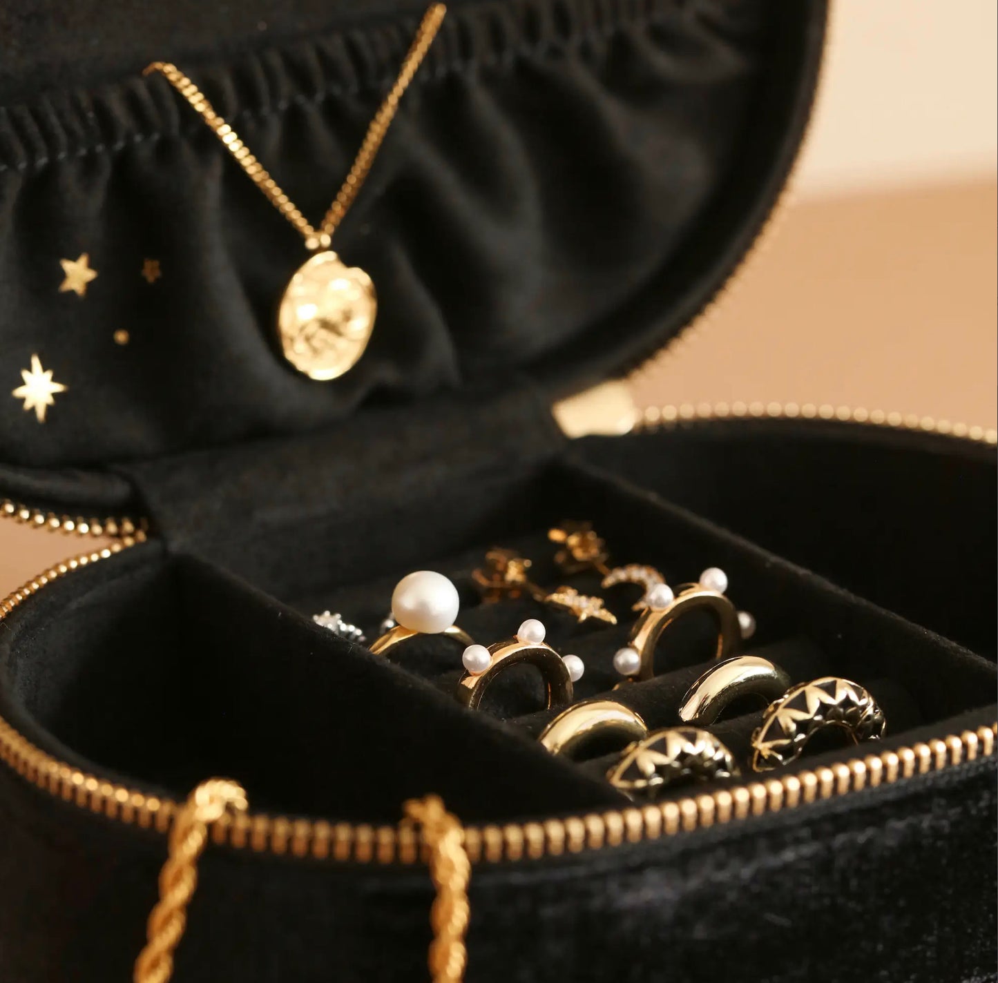 Velvet Celestial Jewelry Case