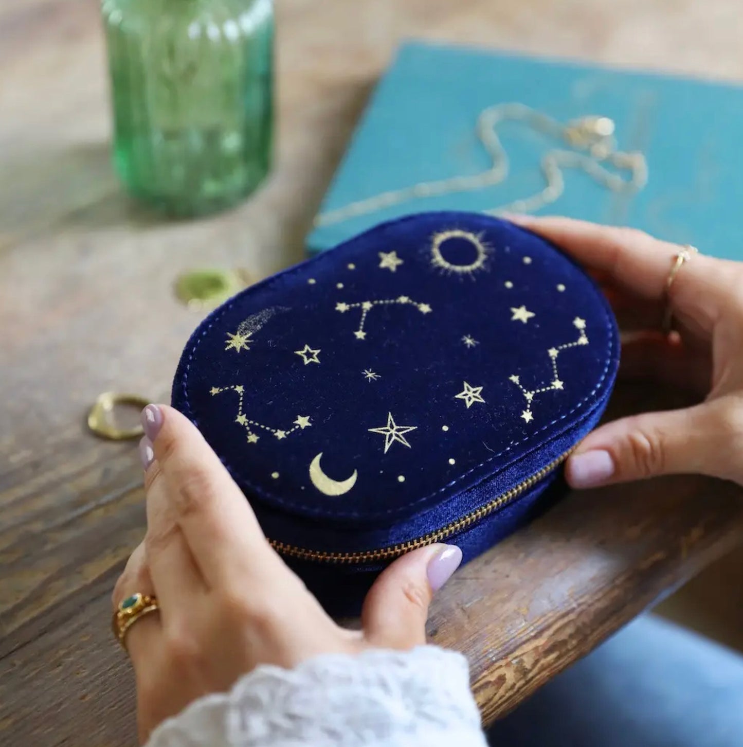 Velvet Celestial Jewelry Case