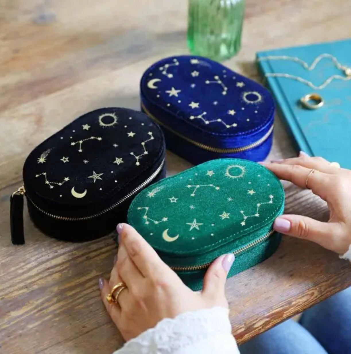 Velvet Celestial Jewelry Case