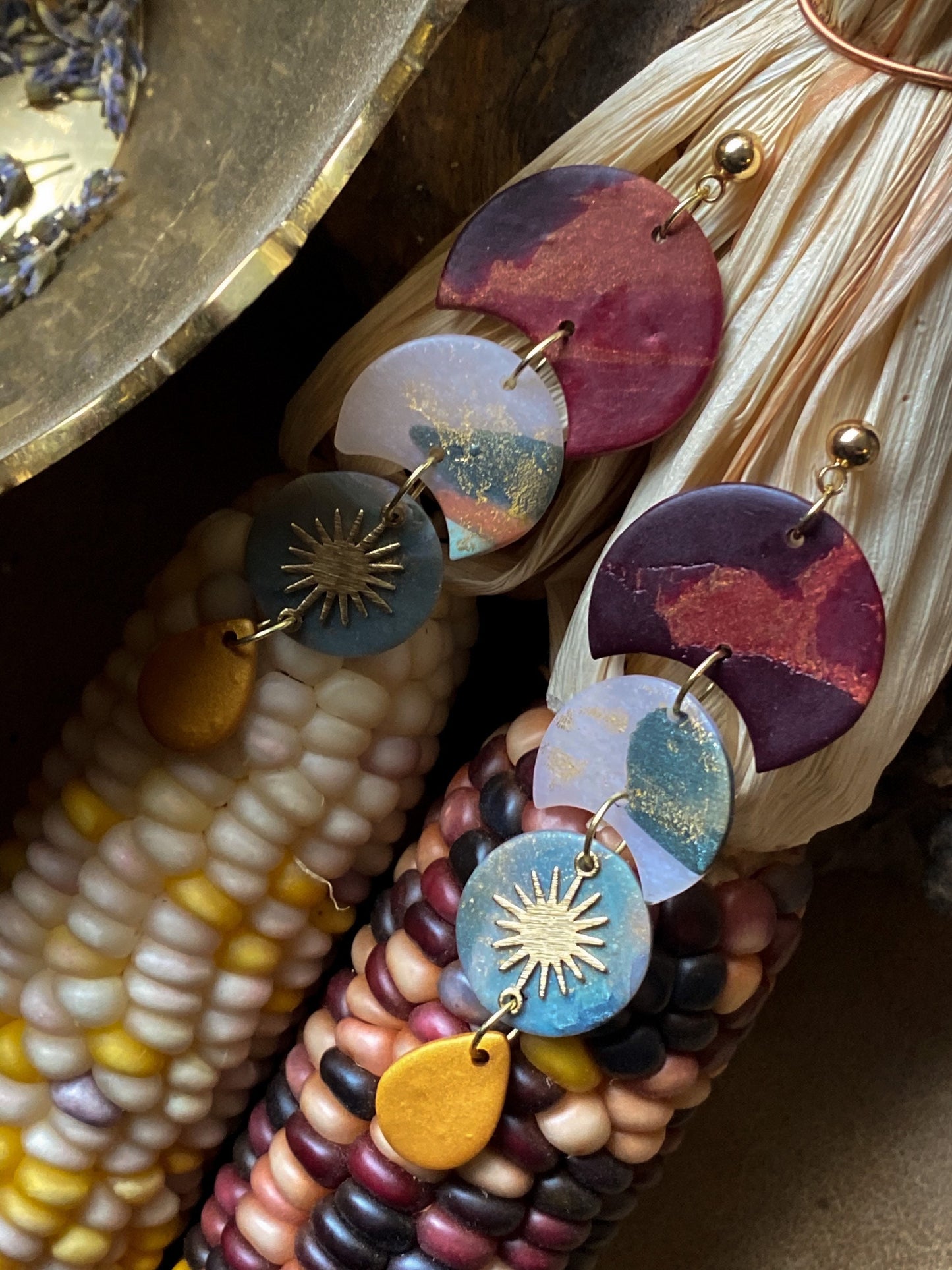 Moonfall - Jewel - Handmade Clay Earrings